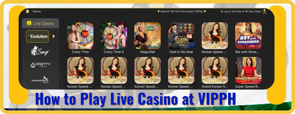 VIPPH Live Casino: Your Premier Destination for Authentic Gaming 17 How to Play Live Casino at VIPPH
