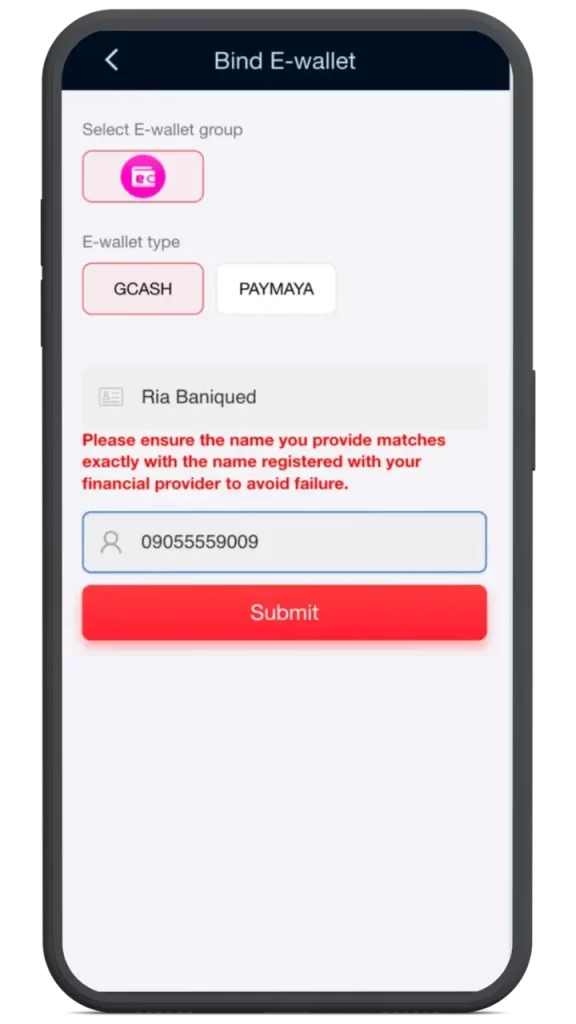 vipph add e-wallet gcash