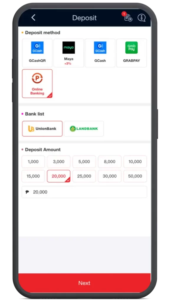vipph deposit bank online